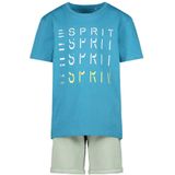 ESPRIT T-shirt + short blauw/lichtgroen
