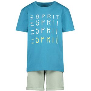 ESPRIT T-shirt + short blauw/lichtgroen