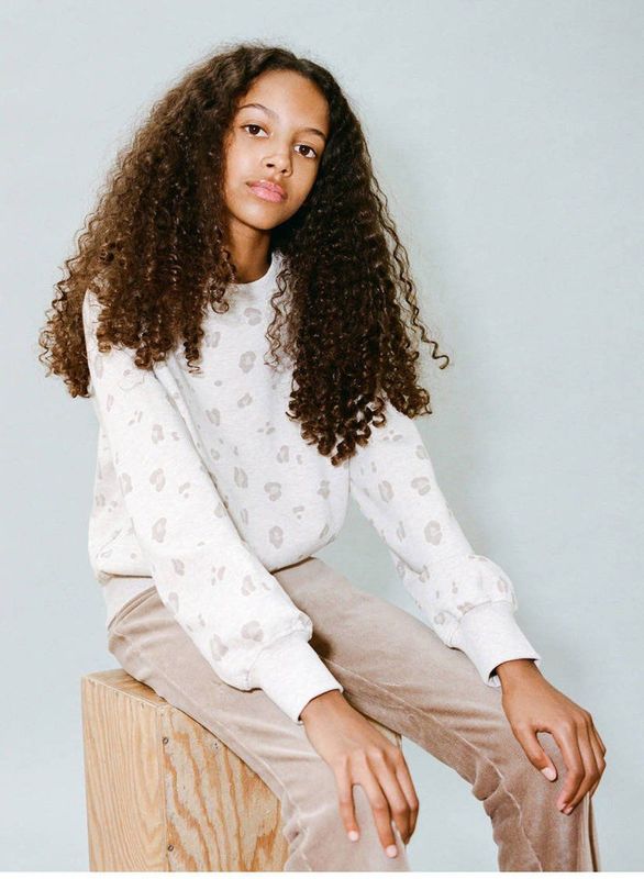 Mango - Kids Sweater - Panterprint - 100% Katoen