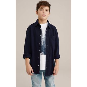 WE Fashion overhemd donkerblauw