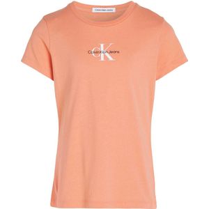 Calvin Klein T-shirt met logo lichtoranje