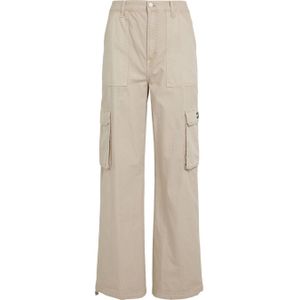 Tommy Jeans wide leg cargobroek beige