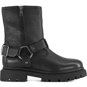 5th Avenue leren bikerboots zwart