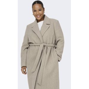 ONLY CARMAKOMA - Jas - Lang - Omkeerbaar - Riemsluiting - Polyester Voering