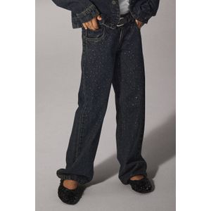 Steentjes - Wide-Fit Jeans - Denim - Baggy Fit - Strass-steentjes