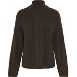 ICHI pullover donkerbruin