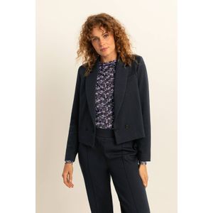 Expresso cropped blazer donkerblauw