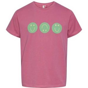 PIECES KIDS T-shirt PKFIBBI met printopdruk roze