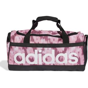 adidas Performance sporttas Linear Duffle S 25L zwart/roze/wit