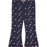 Babyface flared broek met hartjes blauw