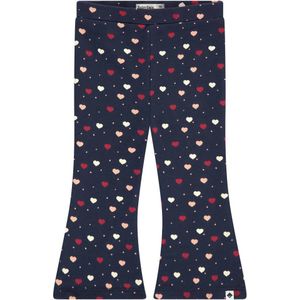Babyface flared broek met hartjes blauw