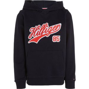 Tommy Hilfiger hoodie met tekst zwart/rood