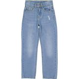 LEVV skinny jeans LJAIMY met slijtage blue light denim