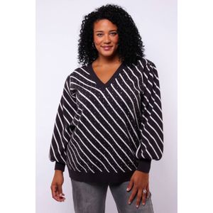 Exxcellent gestreepte pullover zwart