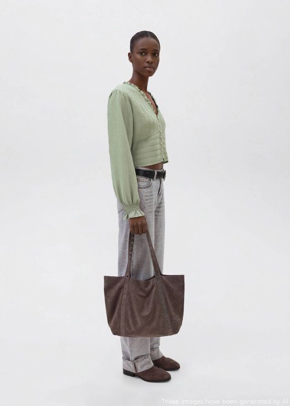 MANGO TEEN blouse lichtgroen