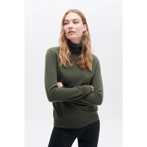 Caroll coltrui van kasjmier donkergroen fijn gebreid