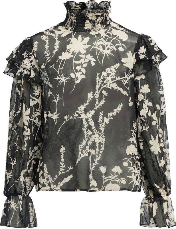 OBJECT gebloemde top zwart