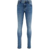 WE Fashion Blue Ridge skinny jeans marbled blue denim