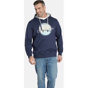 Charles Colby +FIT Collectie hoodie EARL COLUM Plus Size met printopdruk donkerblauw