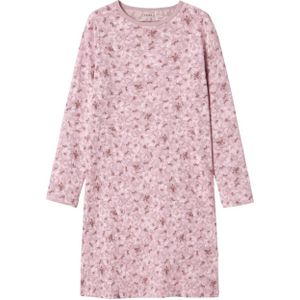 NAME IT KIDS gebloemd nachthemd NKFNIGHTGOWN roze/oudroze