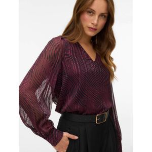 VERO MODA - VMGEBRA GEDNA LS V-NECK TOP - Dames - Blouses