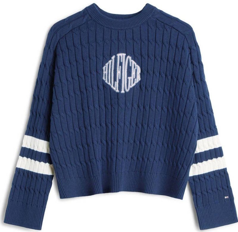 TOMMY HILFIGER Trui  navy / wit