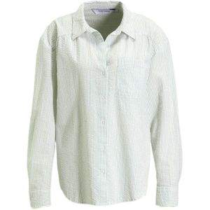 anytime blouse met structuur groen/wit