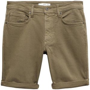 Mango Man slim fit short groen