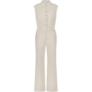 Fifth House - Gwenn - Jumpsuit - Ecru - Mouwloos - Knoopsluiting