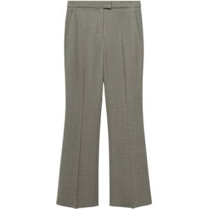 Mango gemêleerde wide leg broek grijs