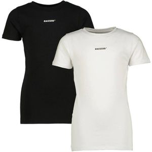 Raizzed T-shirt Nora - set van 2 zwart/wit