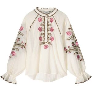 Summum gebloemde blousetop wit/roze
