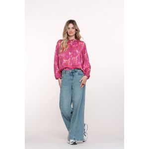 Geisha high waist wide leg jeans light blue denim