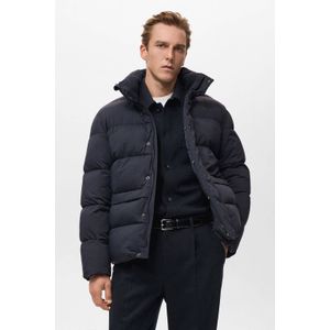 Mango Man gewatteerde jas marineblauw