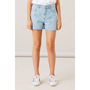 LMTD gestreepte mom short NLFPINIZZA DNM HW MOM SHORTS NOOS light blue denim