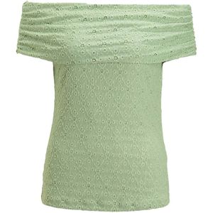 Ruby kanten off shoulder top groen