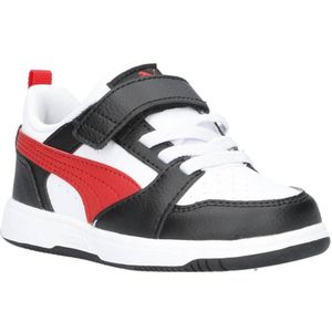 Puma Rebound v6 Low sneakers wit/rood/zwart