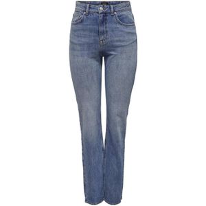 ONLY high waist straight jeans ONLBILLIE light blue denim