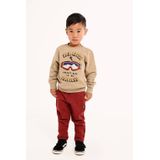 Tumble 'n Dry Lo sweater Slope met printopdruk beige