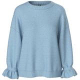 Pcjimma Ls O-Neck Cuff Knit Pwp Bc, Airy Blue., XS