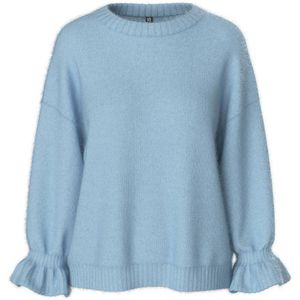 Pcjimma Ls O-Neck Cuff Knit Pwp Bc, Airy Blue., XS