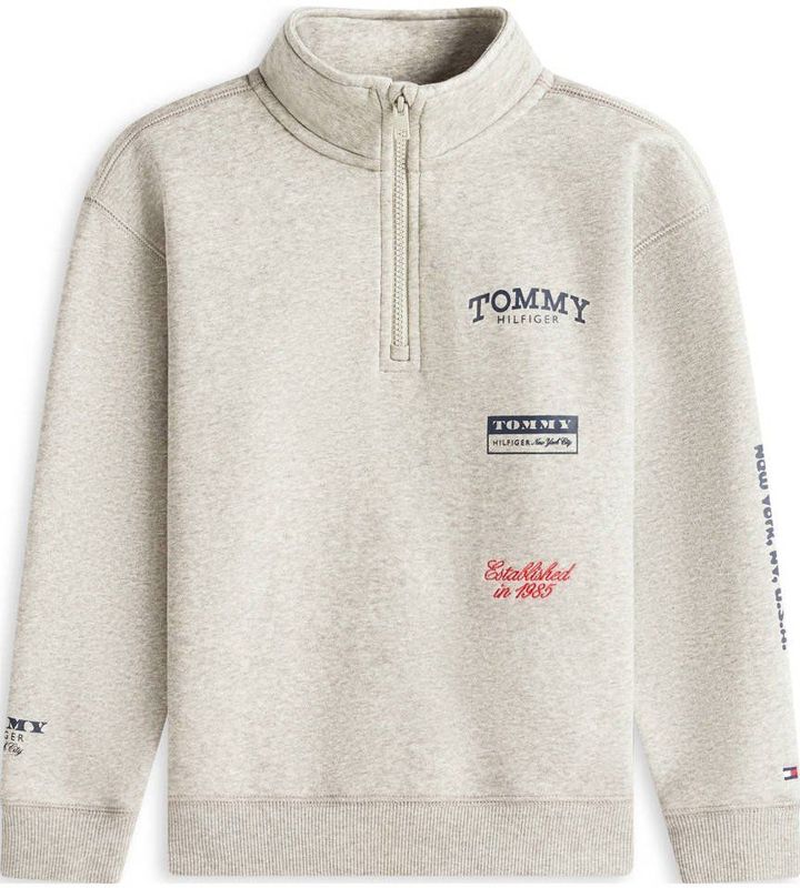 Tommy Hilfiger sweater met backprint grijs