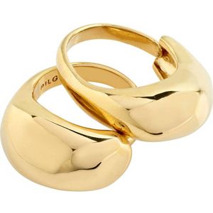 PILGRIM gold plated ring Light - set van 2