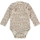 A Tiny Story romper ecru/roze/groen