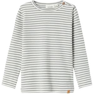 LIL' ATELIER MINI gestreepte longsleeve NMMGAGO offwhite/taupe