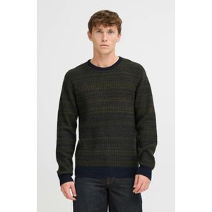 Blend gebreide trui met wol donkerblauw