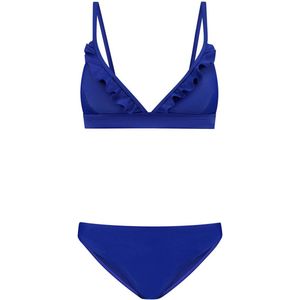 Shiwi voorgevormde triangel bikini Beau met ruches blauw