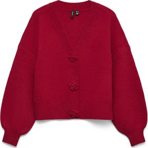 VERO MODA gebreid vest rood