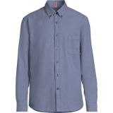 BOSS - Rickert_M - Overhemd - Blauw - Regular Fit - Katoen Flanel