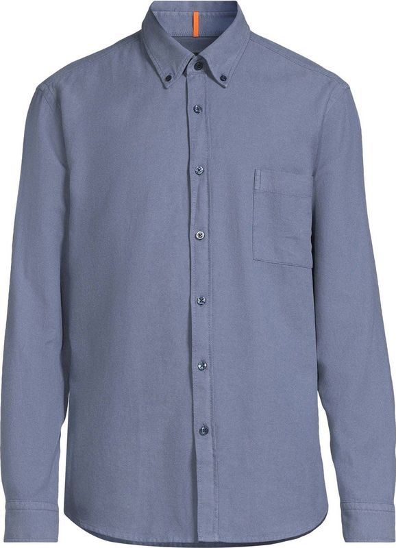 BOSS - Rickert_M - Overhemd - Blauw - Regular Fit - Katoen Flanel